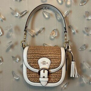 Coach Rattan Straw Shoulder Bag